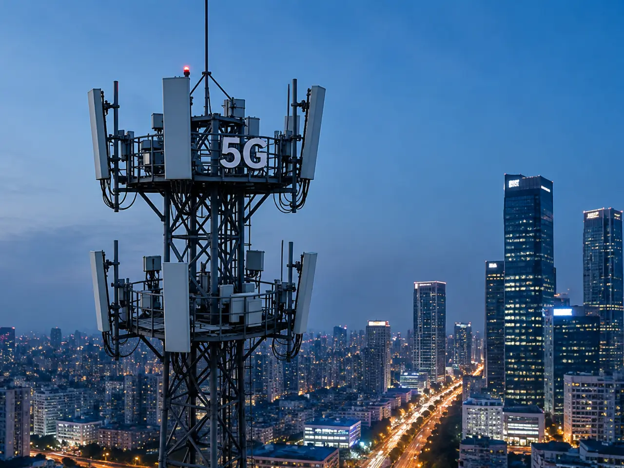 城市5G通信基站和数字基础设施